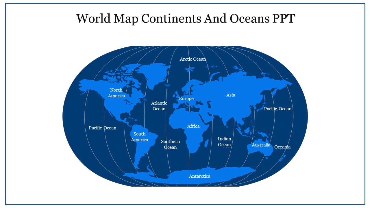 World Map Continents And Oceans